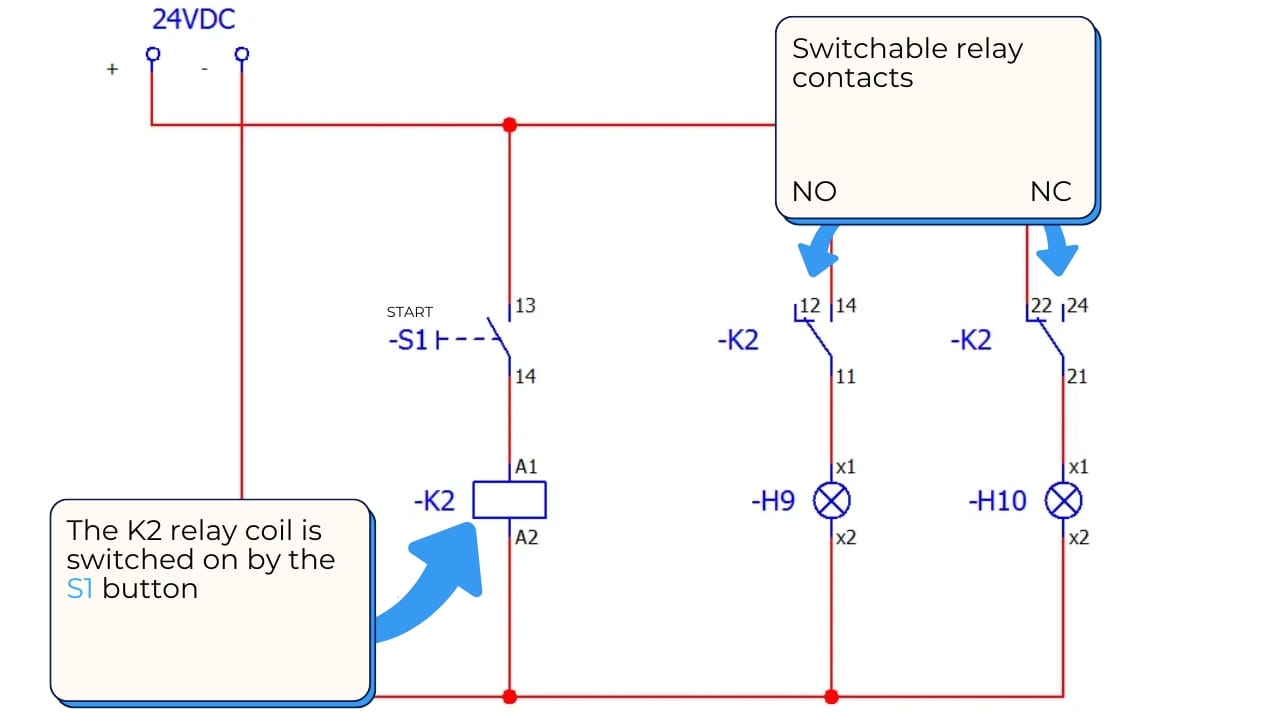 Relay on the diagram