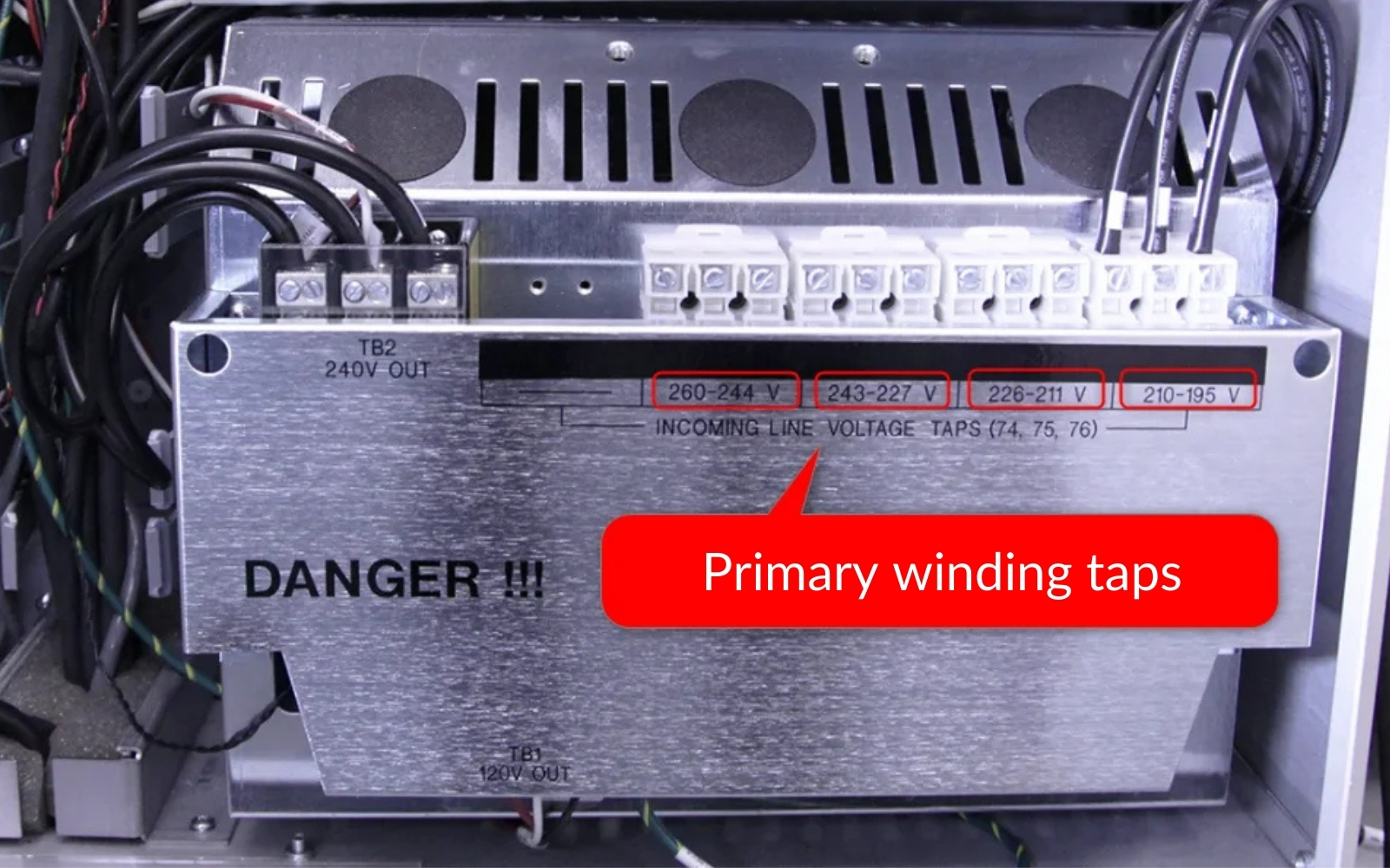 Primary winding taps