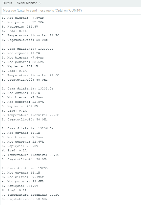 Reading and Converting Data from the Energy Meter