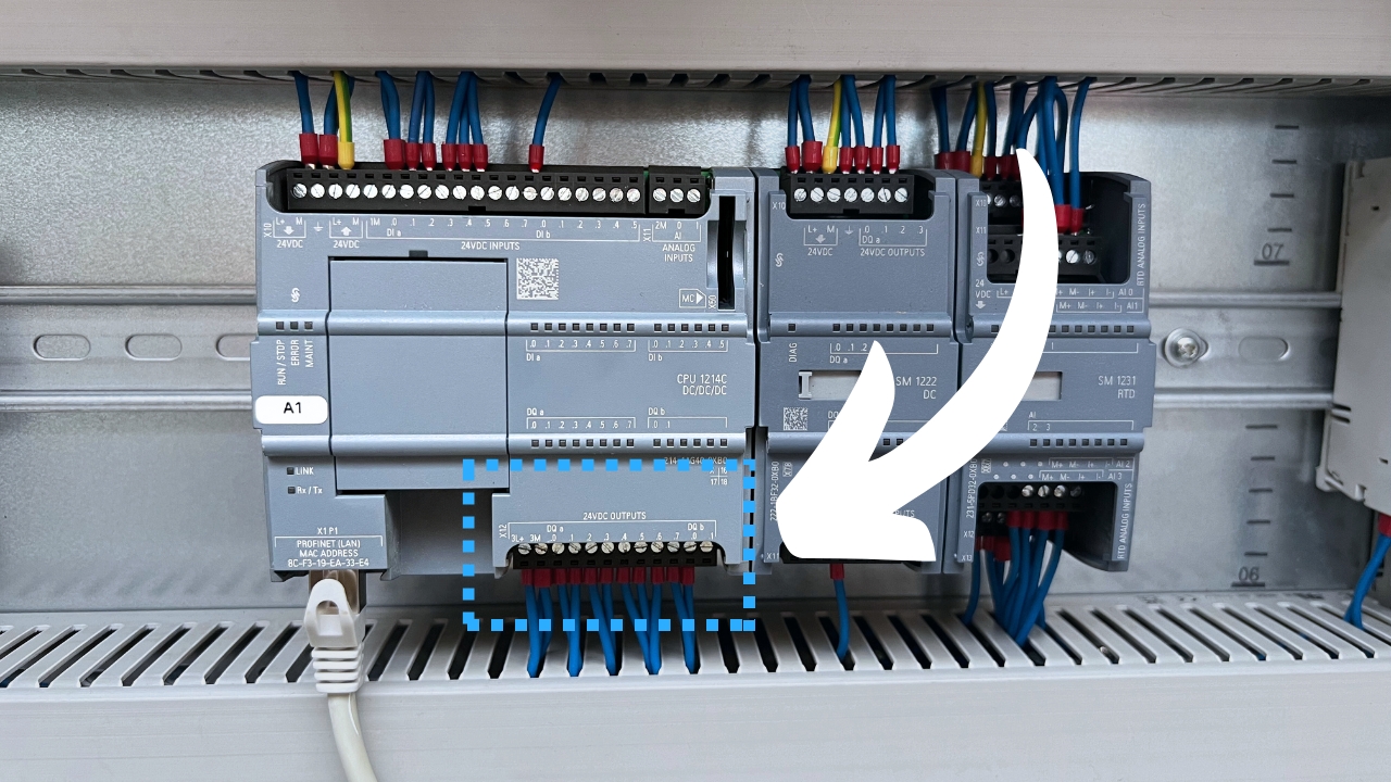 Digital outputs in Siemens S7-1200 PLC