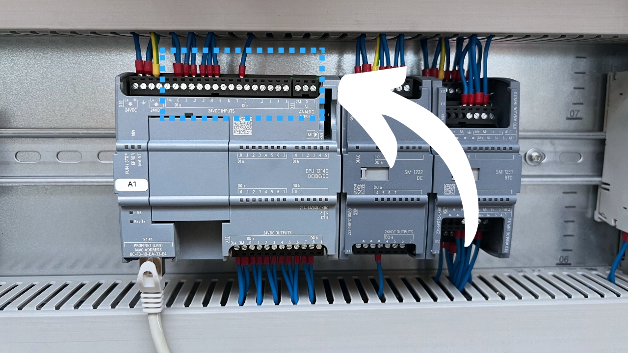 Digital inputs of the Siemens S7-1200 PLC