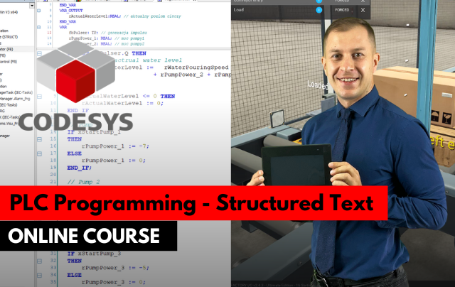 Basic PLC Structured Text programming course in CODESYS