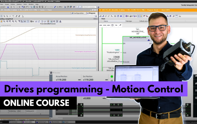 Servo drives and VFDs motion control programming for PLCs