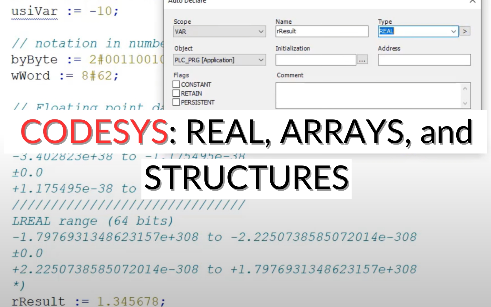 Codesys: Data Structures in CODESYS: Practical Use of Arrays and Structures – Part #6