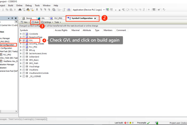 Symbol Configuration Codesys