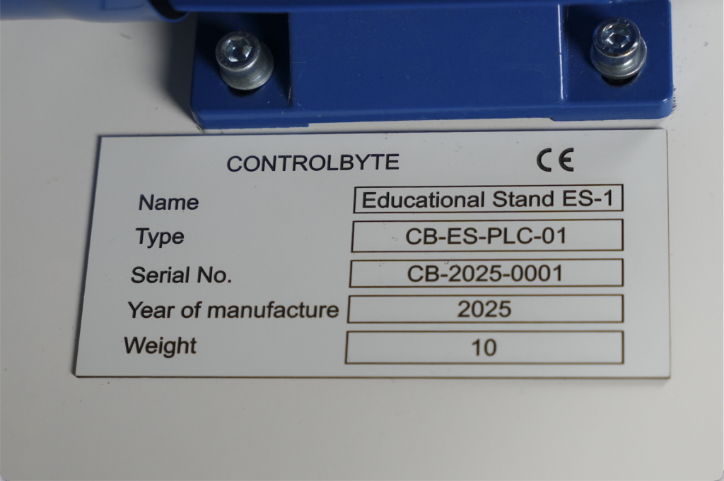 Self-adhesive PLTC vinyl stickers for DIN rail devices