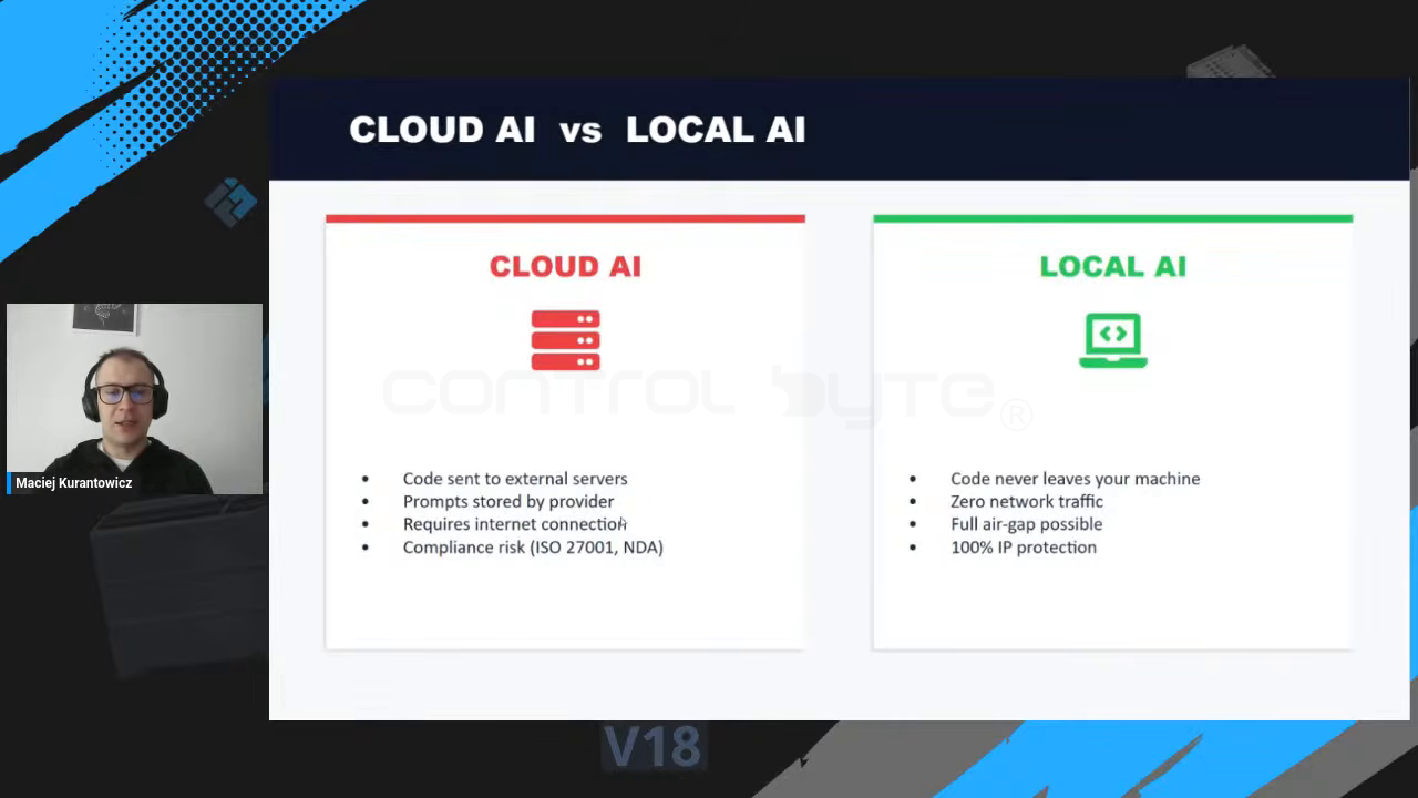 Cloud AI versus local AI comparison for PLC programming