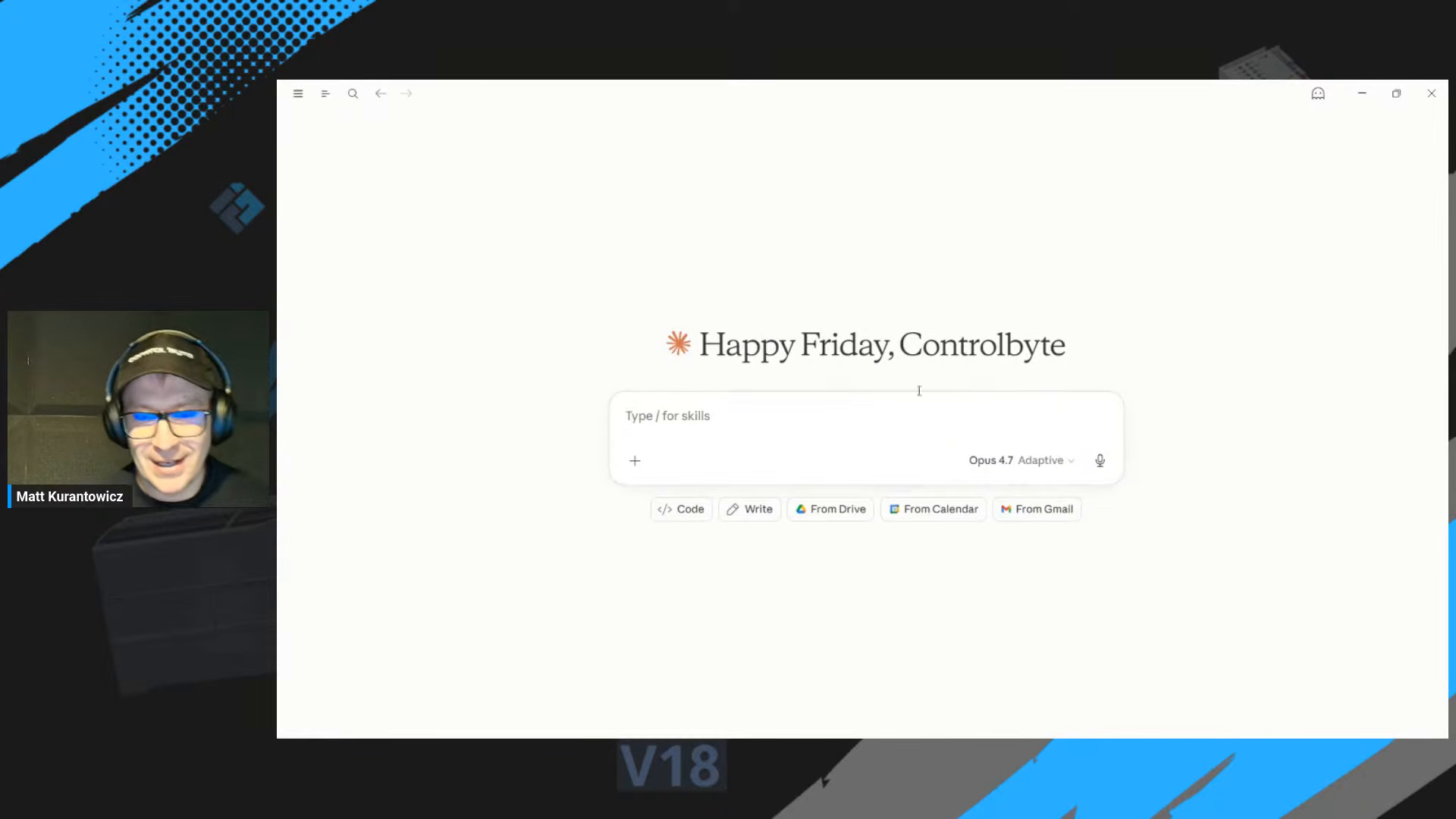 The AI assistant ready with the workshop context loaded
