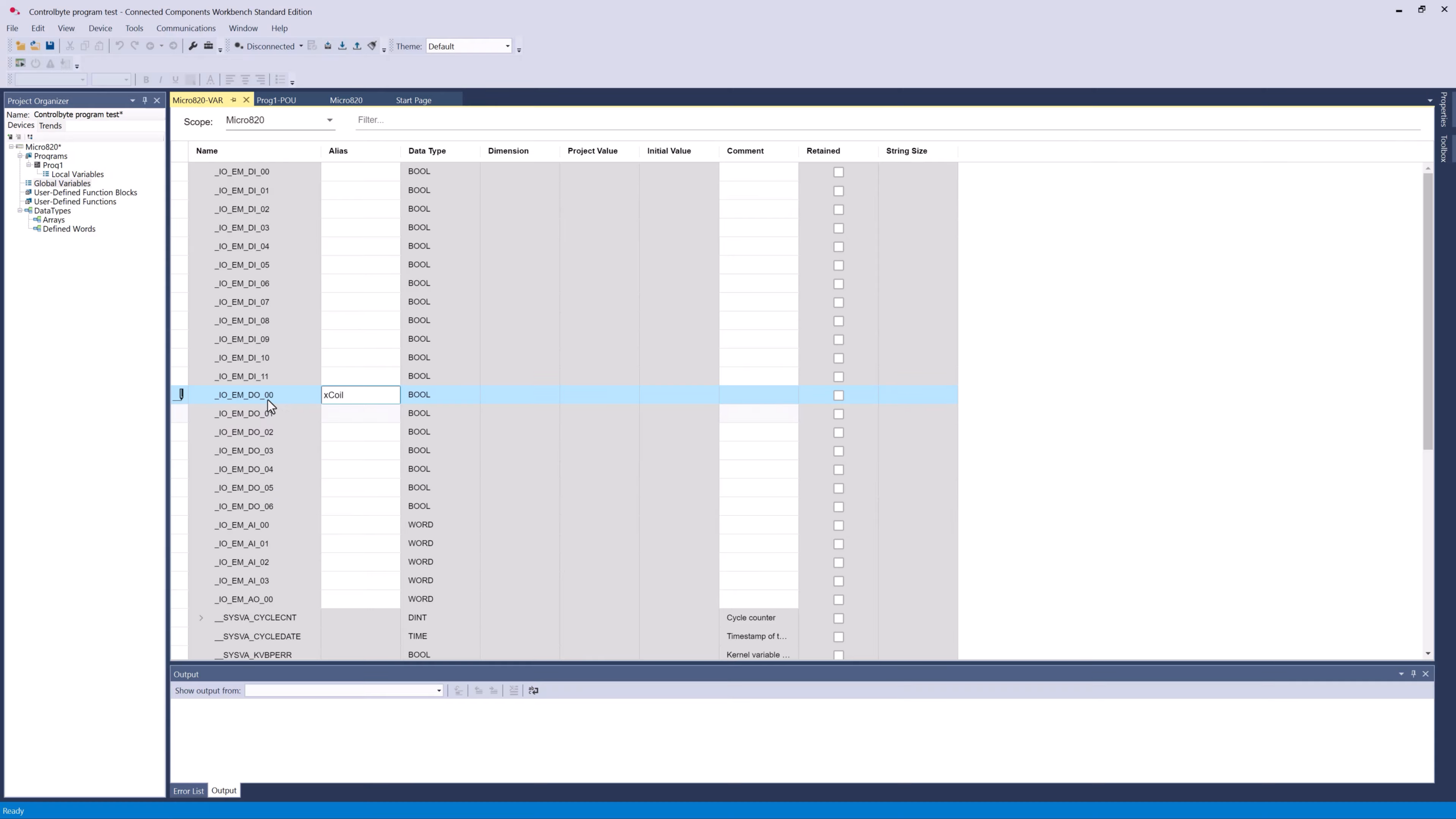 Assigning aliases to inputs and outputs in local variables