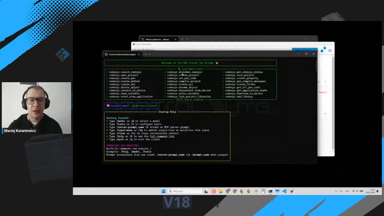 Local MCP client exposing tools to control CODESYS