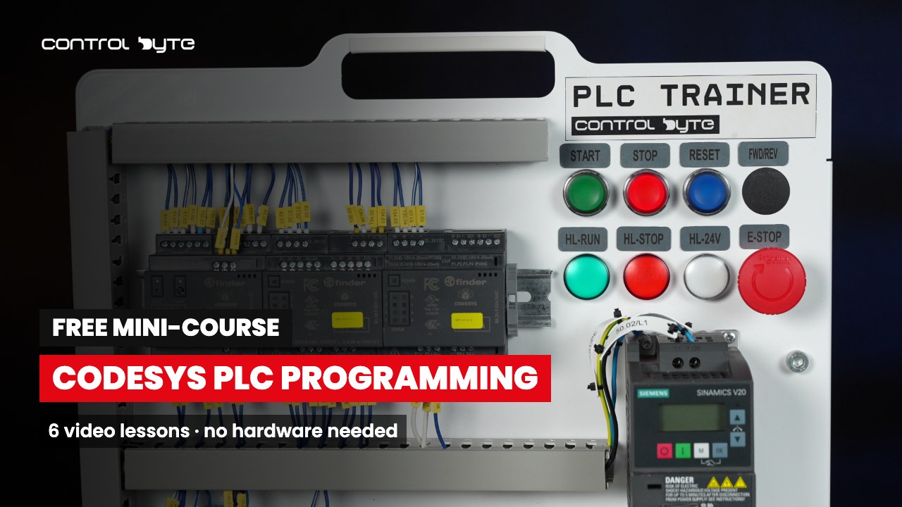 Free CODESYS PLC programming mini-course - PLC Trainer with Finder Opta