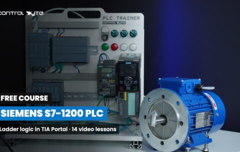 Free Siemens S7-1200 PLC course - PLC Trainer with S7-1200 and motor