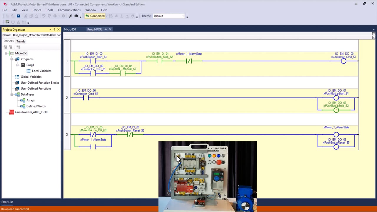 Exercise: where the reset contact goes - two alarm versions (7 min)