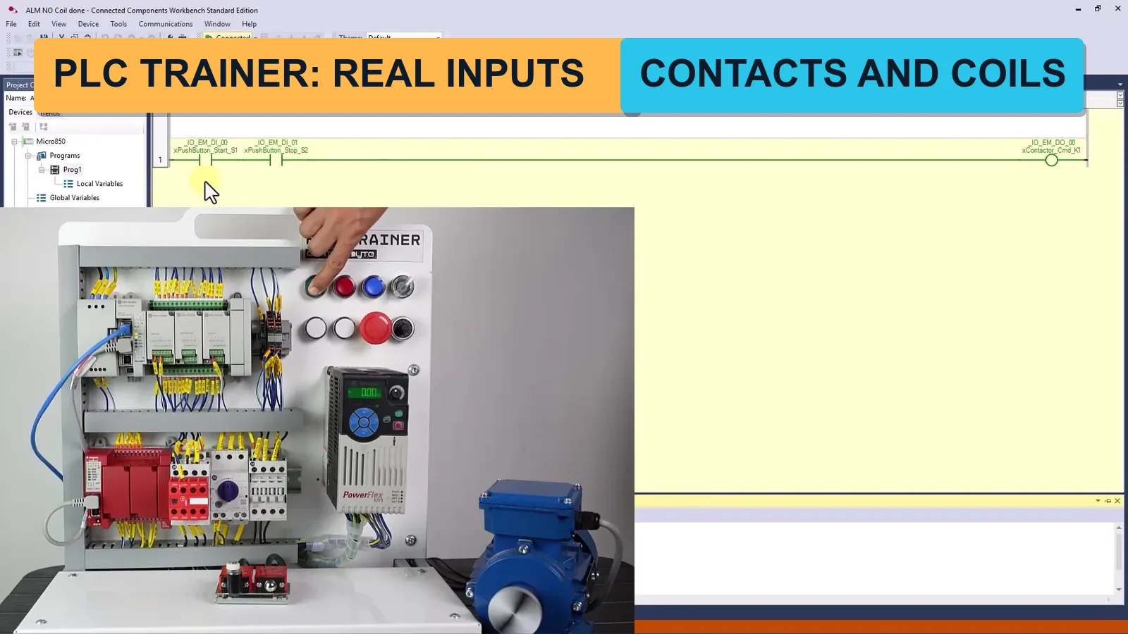 Contacts, coils, seal-in circuits and alarming