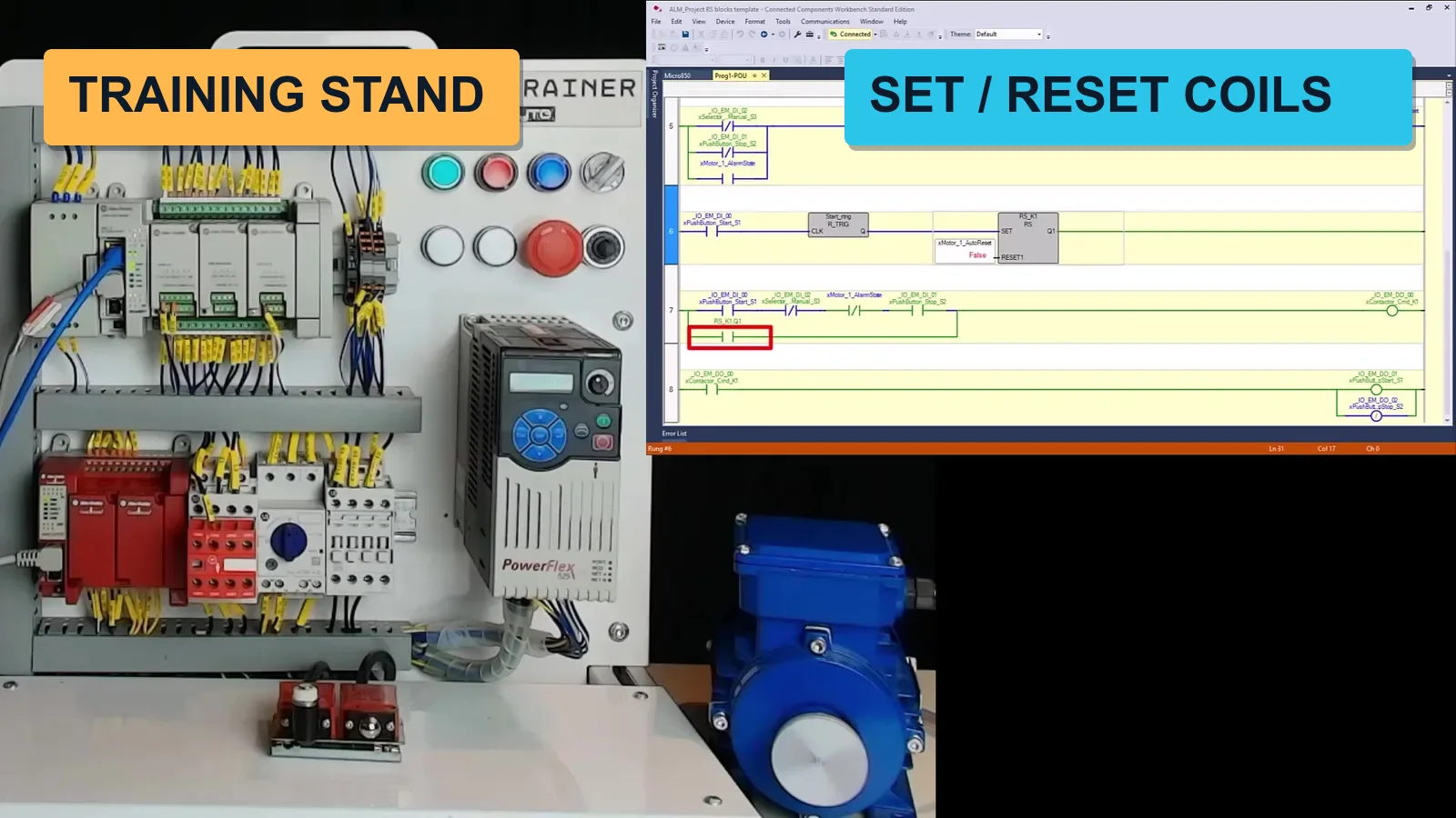 Program execution, SET/RESET coils and edge detection